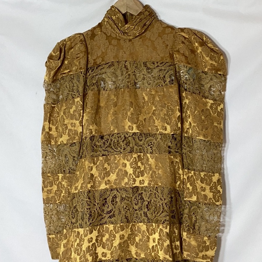 NWT Alémais Emilia Paneled Maxi Dress in Camel sz US 2 - Picture 8 of 16